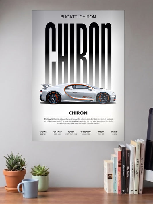 Bugatti Chiron Cars Poster
