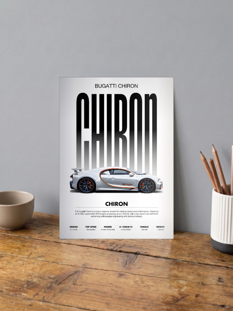 Bugatti Chiron Cars Poster