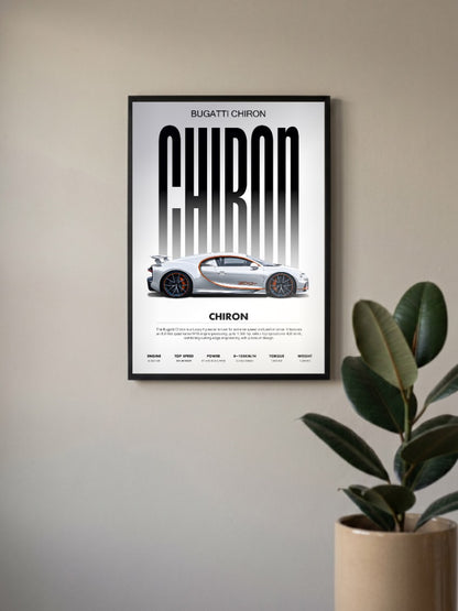Bugatti Chiron Cars Poster