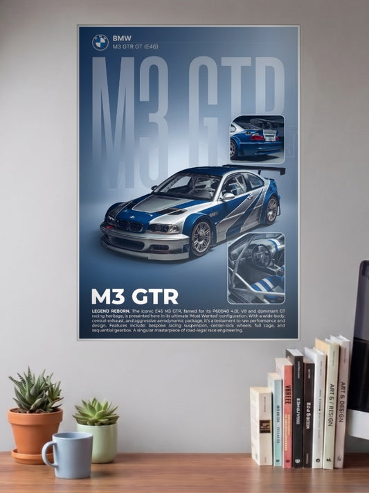 BMW M3 GTR Cars Poster