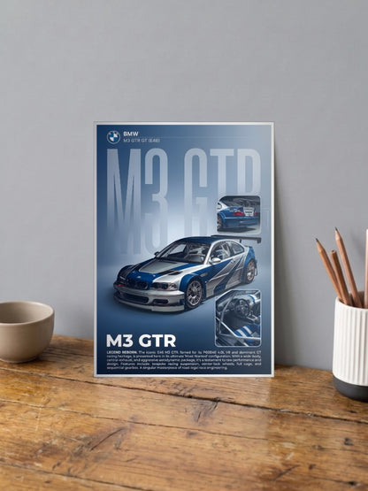 BMW M3 GTR Cars Poster
