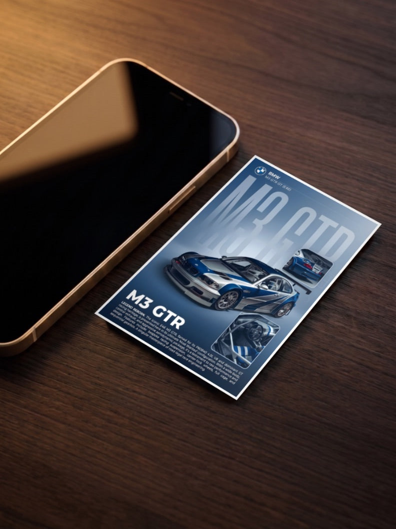 BMW M3 GTR Cars Poster