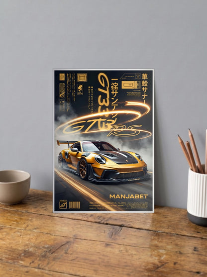 Porsche Manjabet GT3 RS Cars Poster