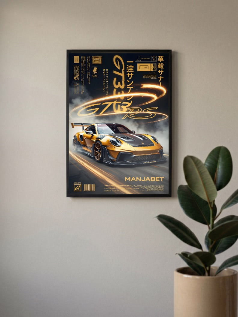 Porsche Manjabet GT3 RS Cars Poster
