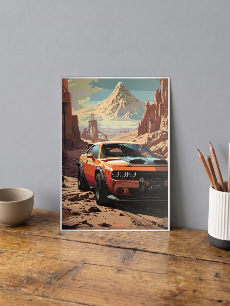 Aesthetic Ford Mustang GT Car Poster