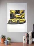 BMW M4 Car Poster