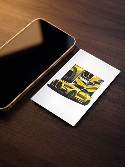 BMW M4 Car Poster