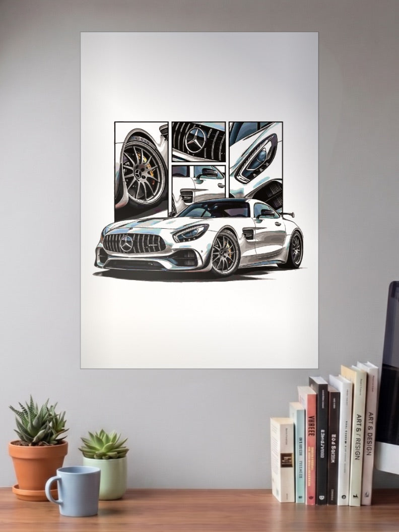 BMW SLS Car Poster