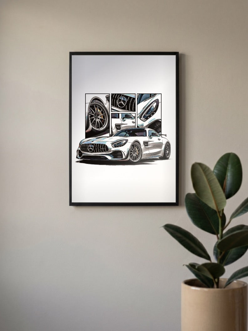 BMW SLS Car Poster
