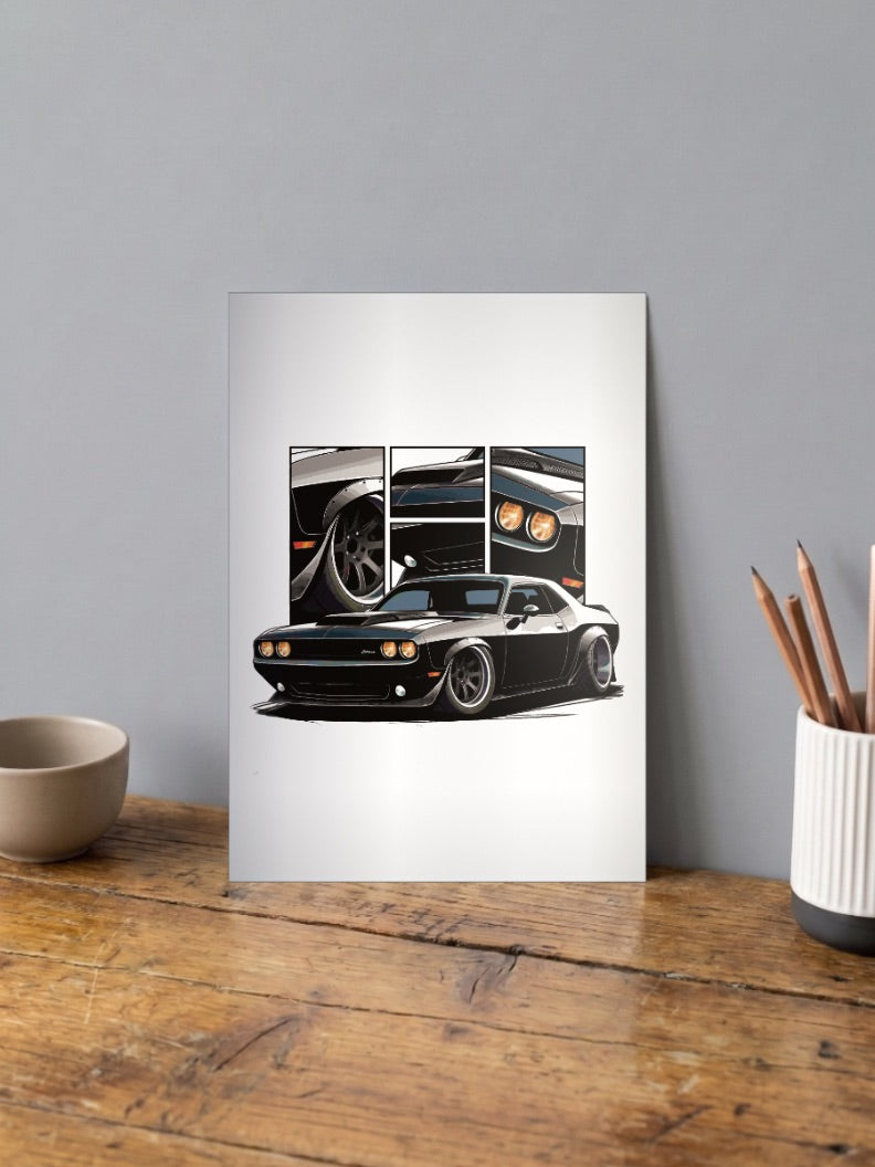 Dodge Challenger SRT Car Poster