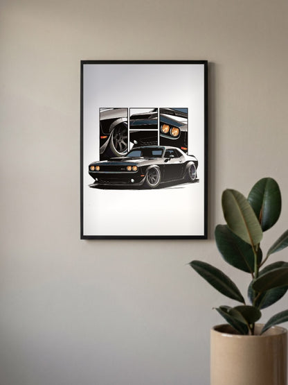 Dodge Challenger SRT Car Poster