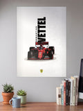Sebastian Vettel F1 Car Poster