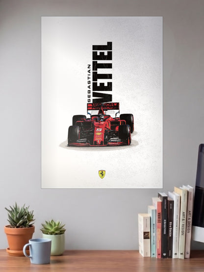Sebastian Vettel F1 Car Poster