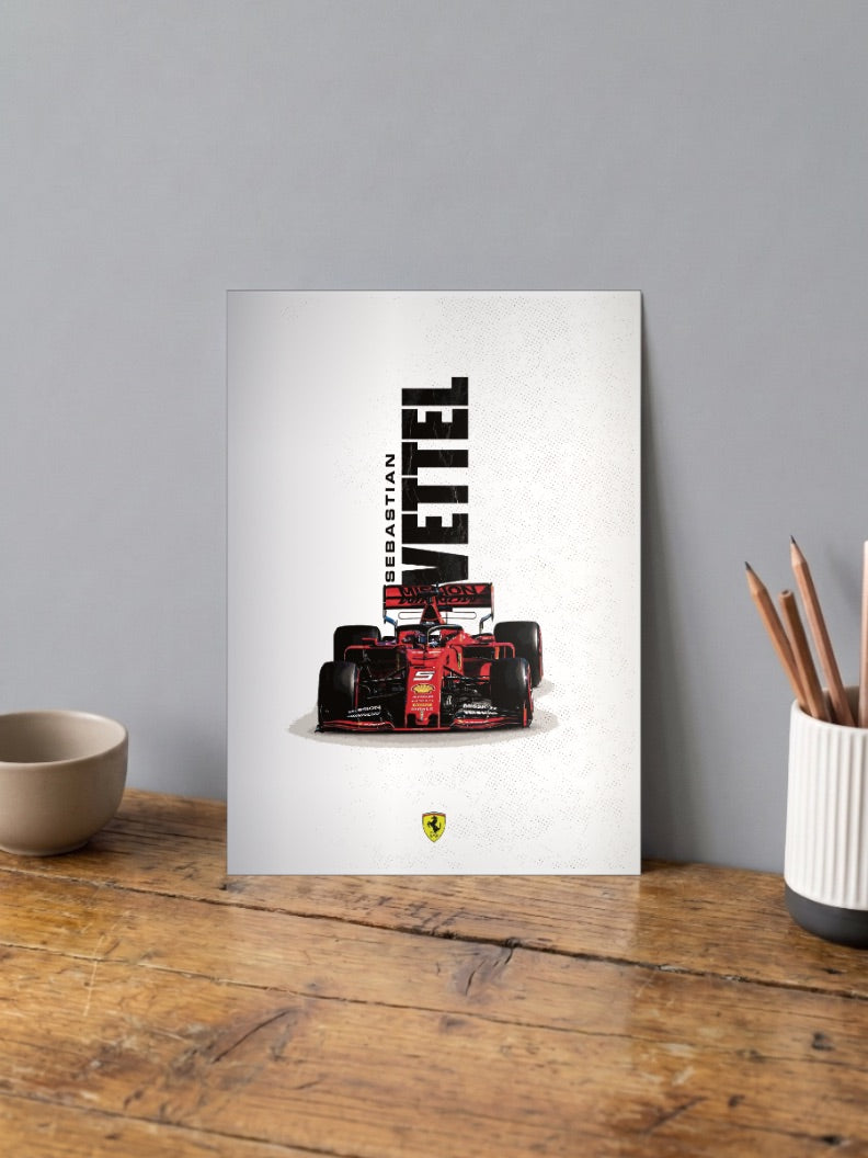 Sebastian Vettel F1 Car Poster