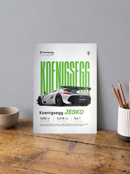 Koenigsegg Jesko Cars Poster