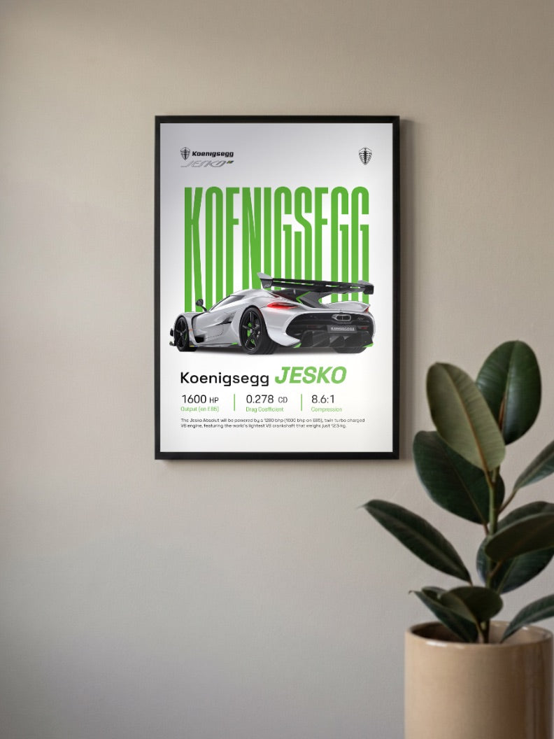 Koenigsegg Jesko Cars Poster