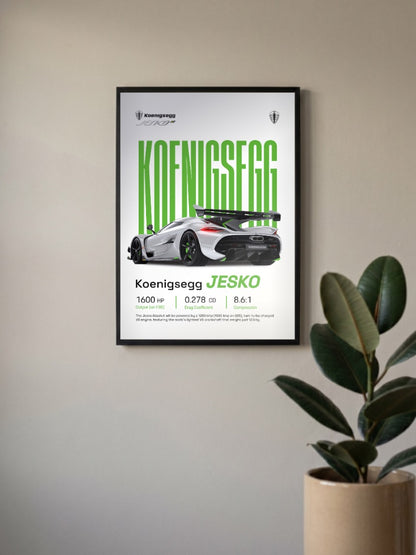 Koenigsegg Jesko Cars Poster