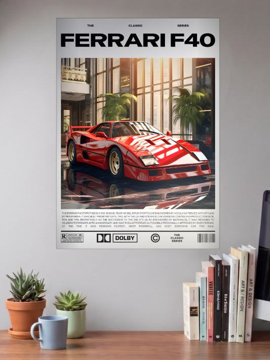 Ferrari F40 Maranello Magic Cars Poster