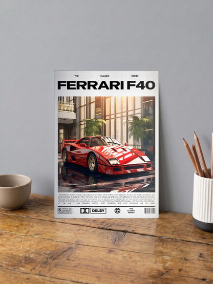 Ferrari F40 Maranello Magic Cars Poster