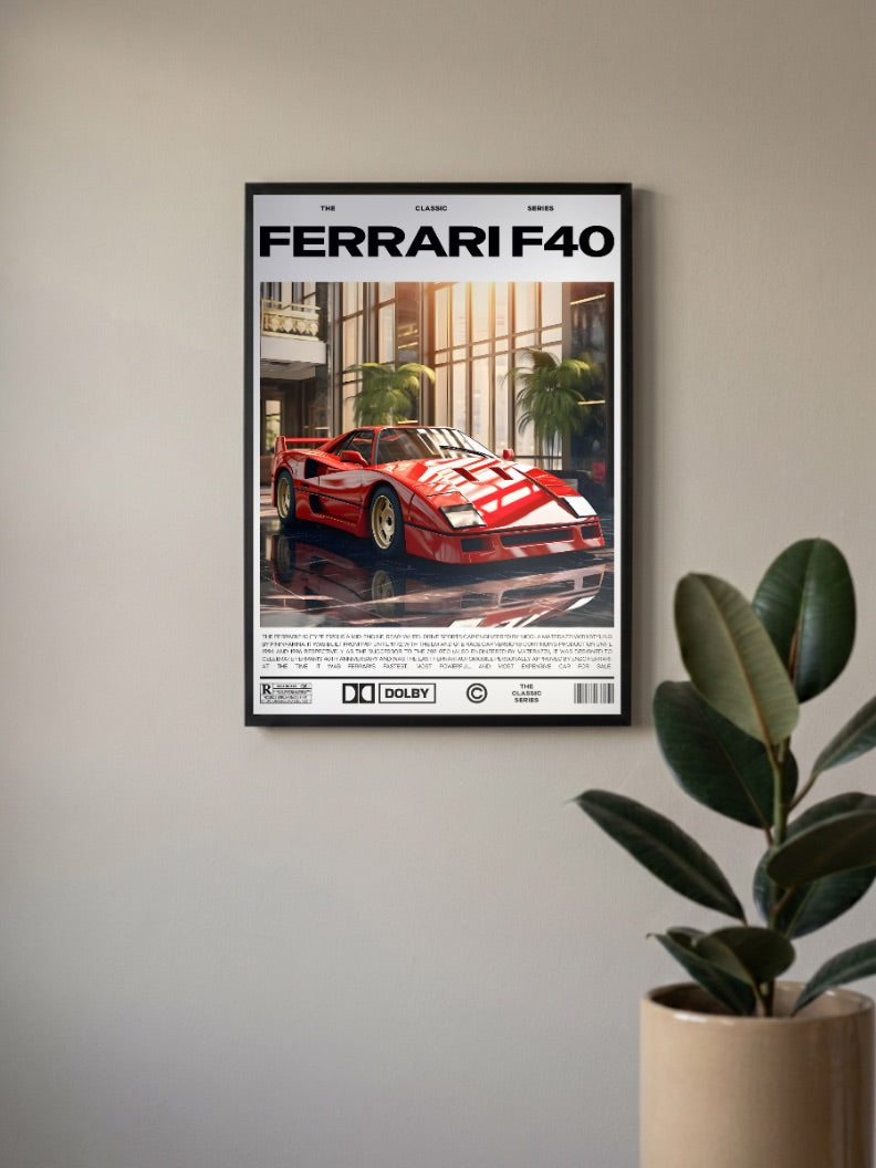 Ferrari F40 Maranello Magic Cars Poster