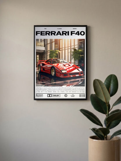Ferrari F40 Maranello Magic Cars Poster