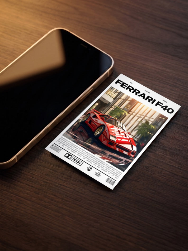 Ferrari F40 Maranello Magic Cars Poster