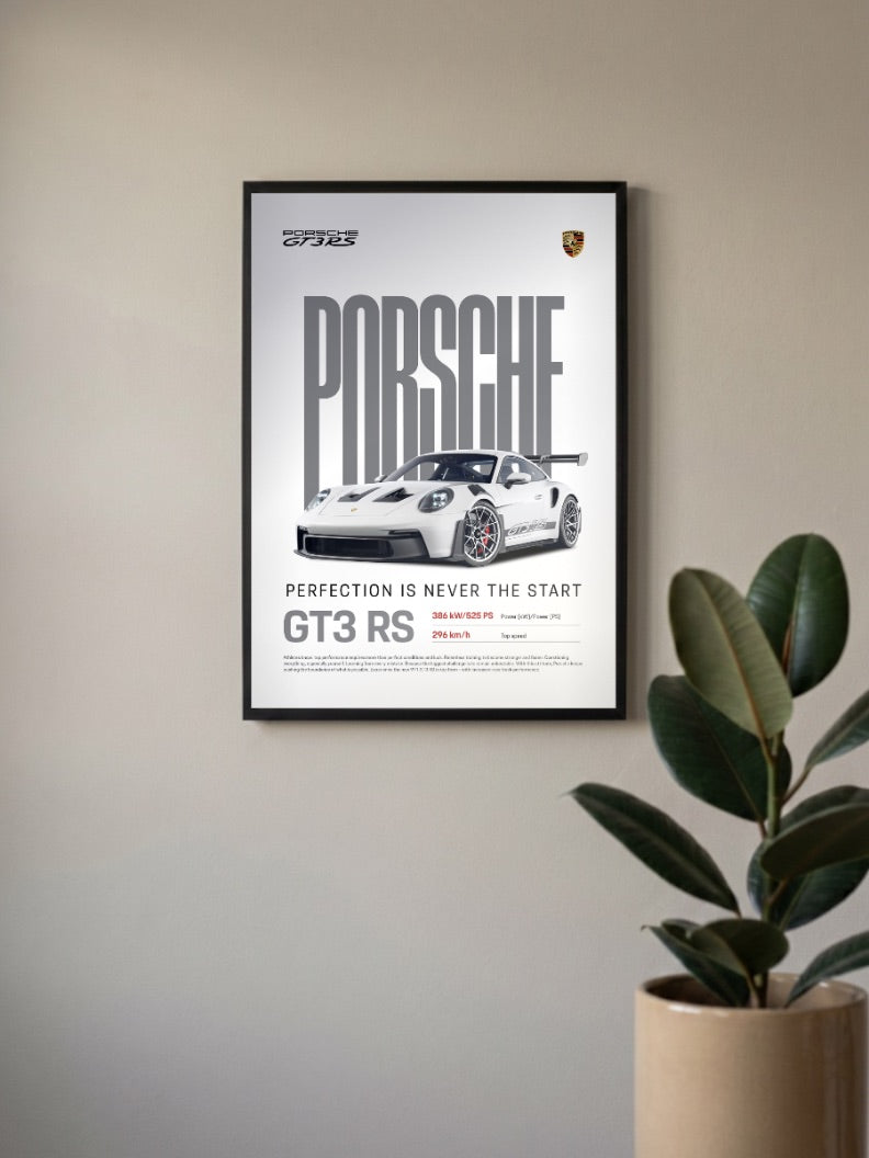 Porsche GT3 RS Flat Six Fever Cars Poster