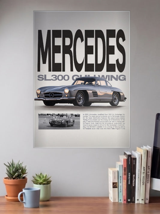 Mercedes SL 300 Gullwing Cars Poster