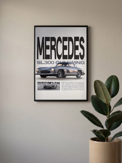Mercedes SL 300 Gullwing Cars Poster