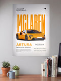 McLaren Artura Papaya Rocket Cars Poster