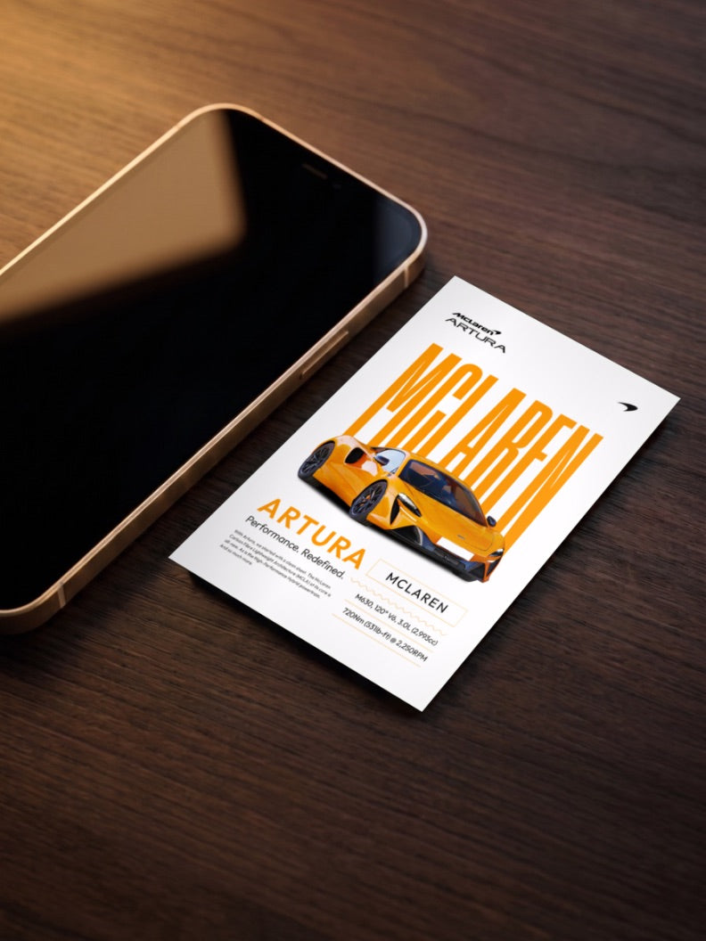 McLaren Artura Papaya Rocket Cars Poster