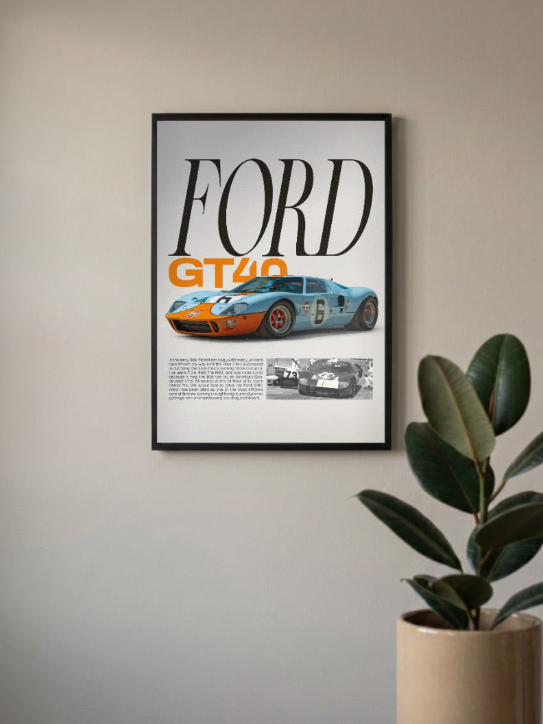 Ford GT40 Cars Poster