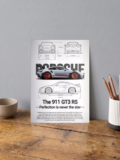 Porsche 911 GT3 RS Stuttgart Icon Cars Poster