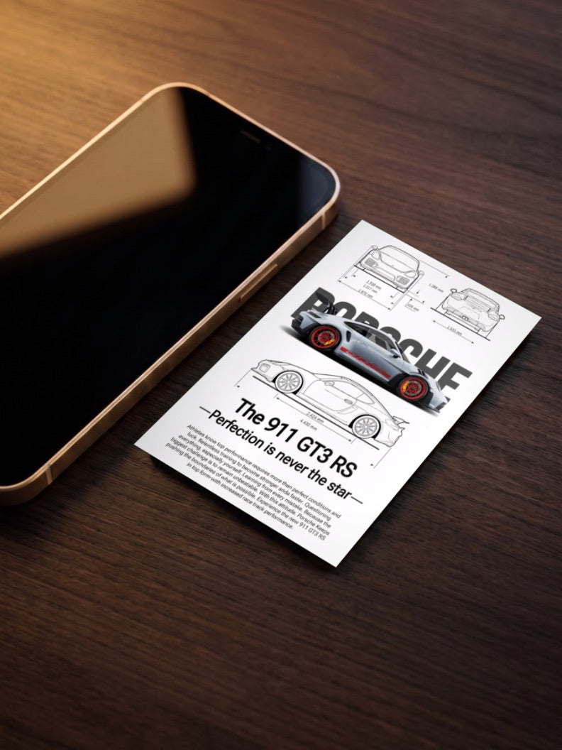 Porsche 911 GT3 RS Stuttgart Icon Cars Poster