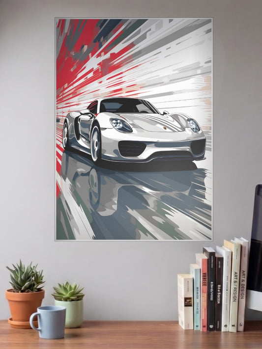 Porsche 911 Rear Engine Royalty Cars Poster