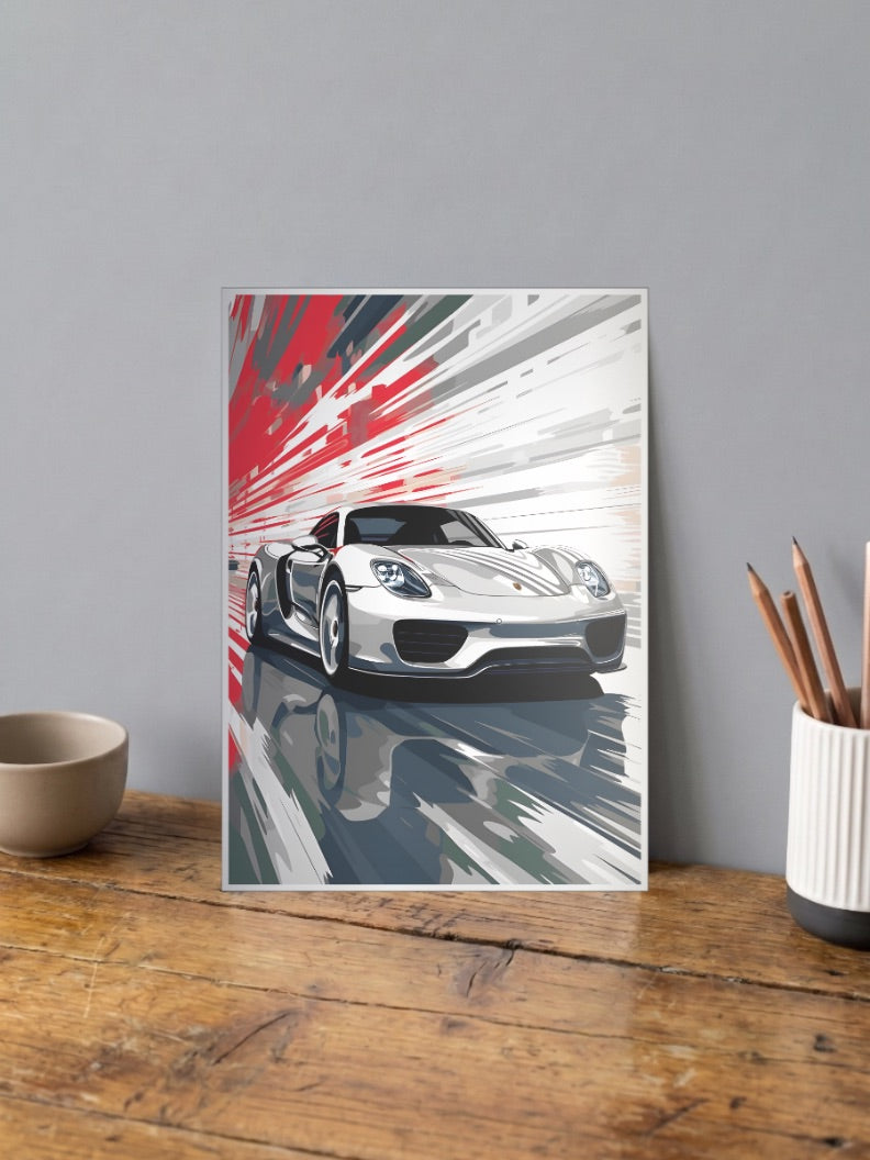 Porsche 911 Rear Engine Royalty Cars Poster