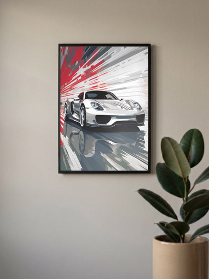 Porsche 911 Rear Engine Royalty Cars Poster