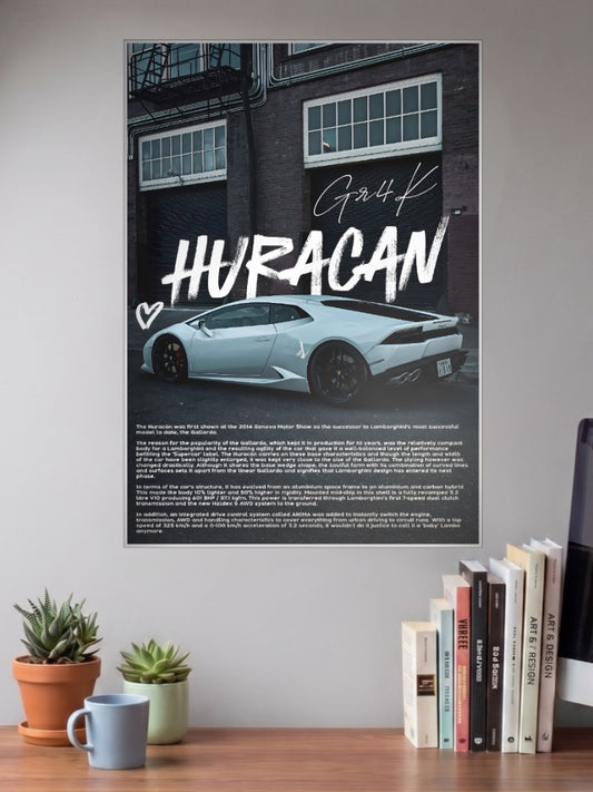 Lamborghini Huracan Raging Bull Cars Poster