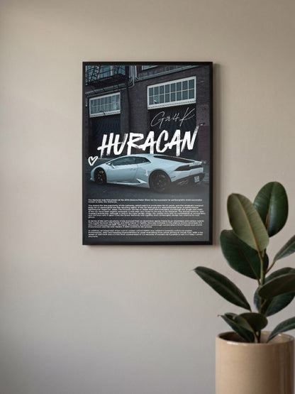 Lamborghini Huracan Raging Bull Cars Poster