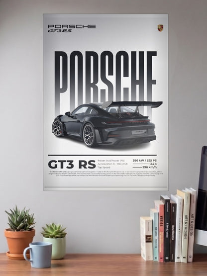 Porsche GT3 RS Full Throttle Cars Poster