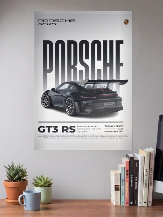 Porsche GT3 RS Full Throttle Cars Poster