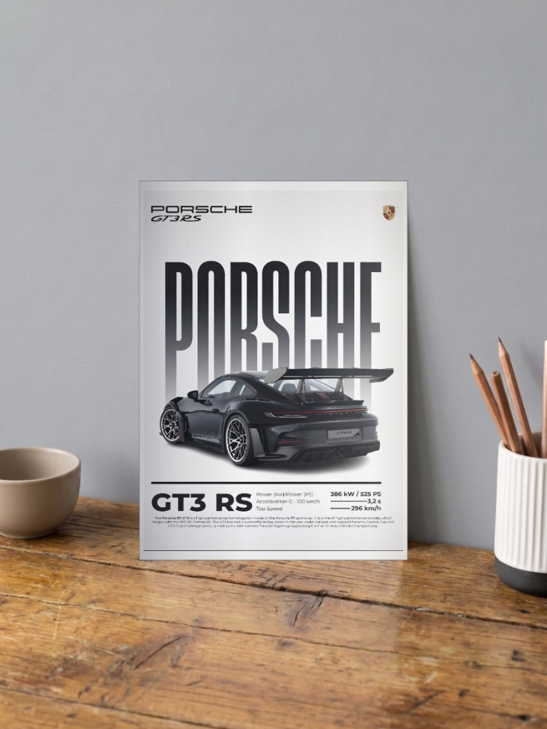 Porsche GT3 RS Full Throttle Cars Poster