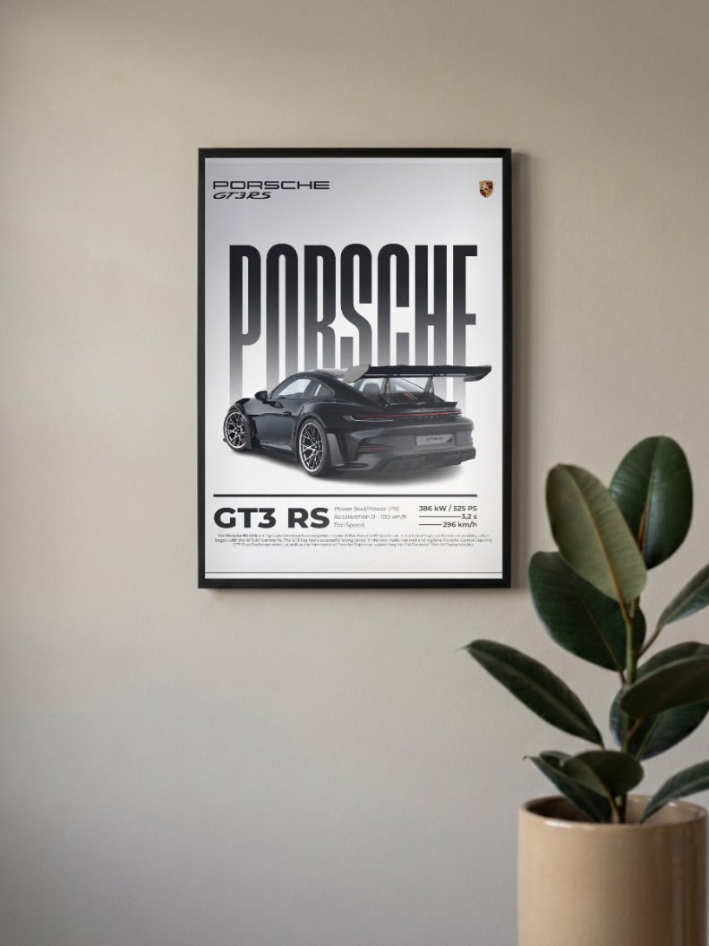 Porsche GT3 RS Full Throttle Cars Poster
