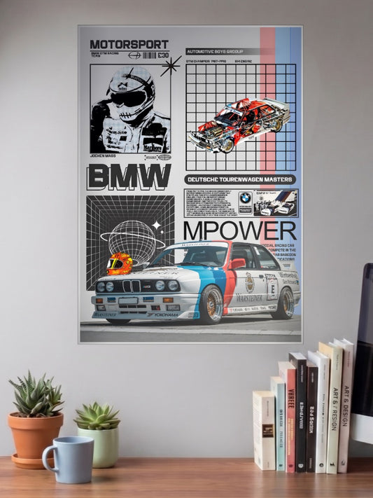 BMW M Power Cars Poster