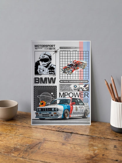 BMW M Power Cars Poster