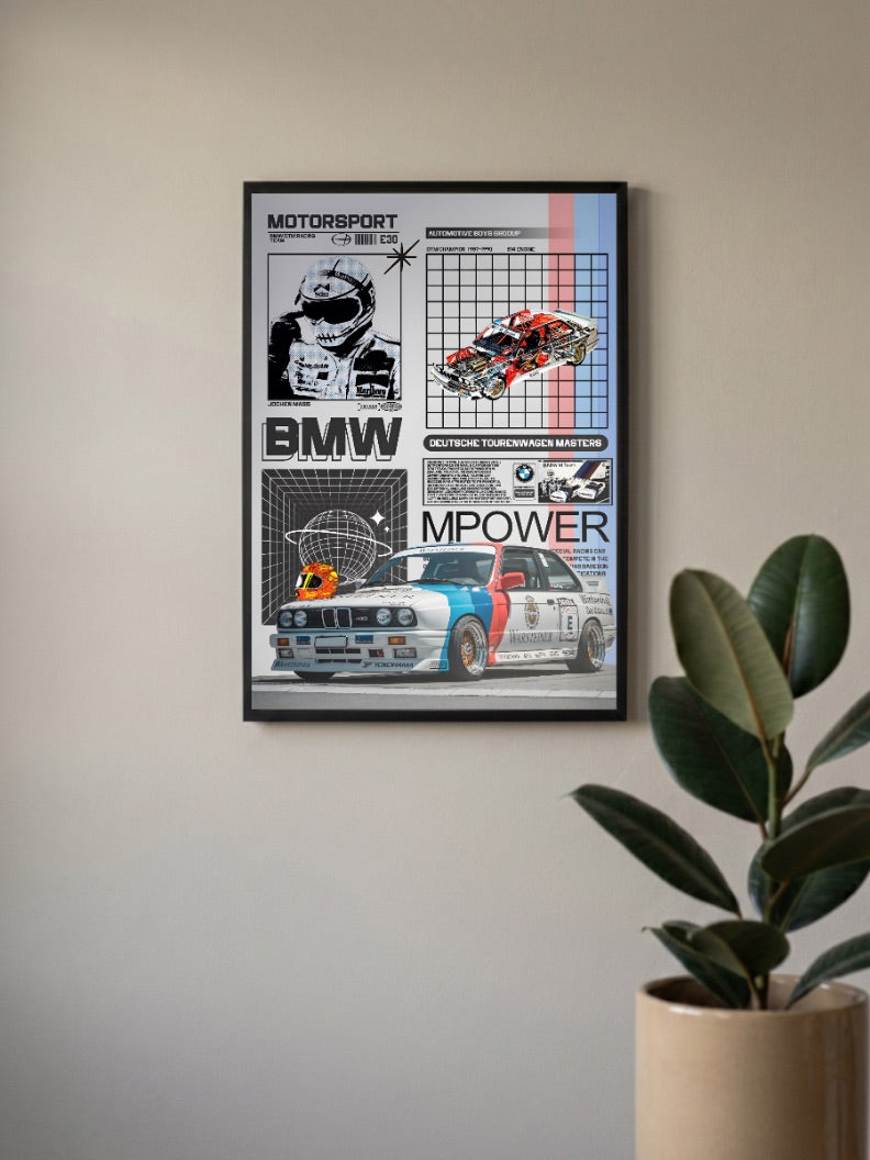 BMW M Power Cars Poster
