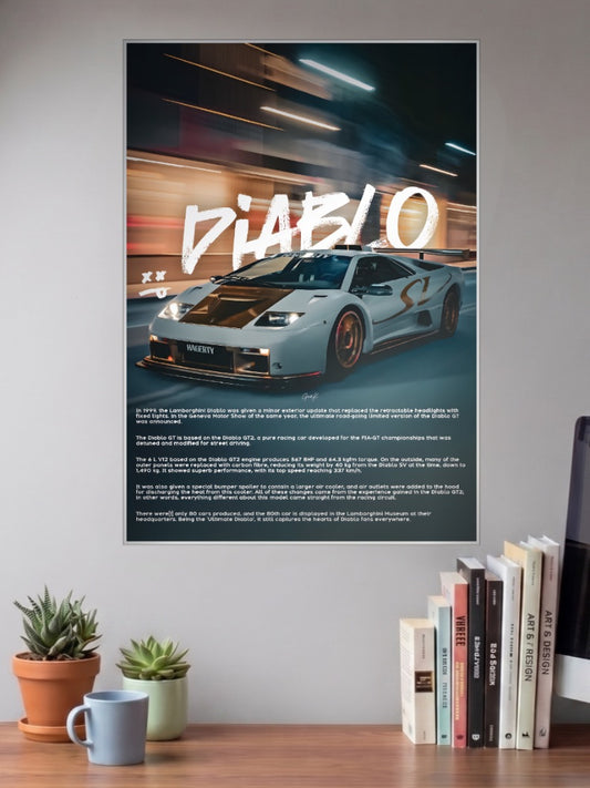 Diablo Lamborghini Cars Poster