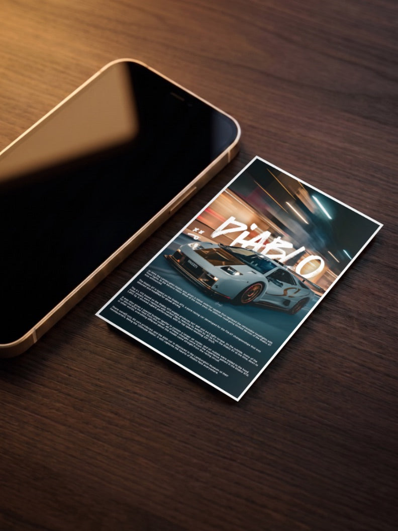 Diablo Lamborghini Cars Poster