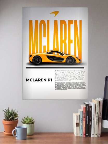 McLaren P1 Track Weapon Cars Poster