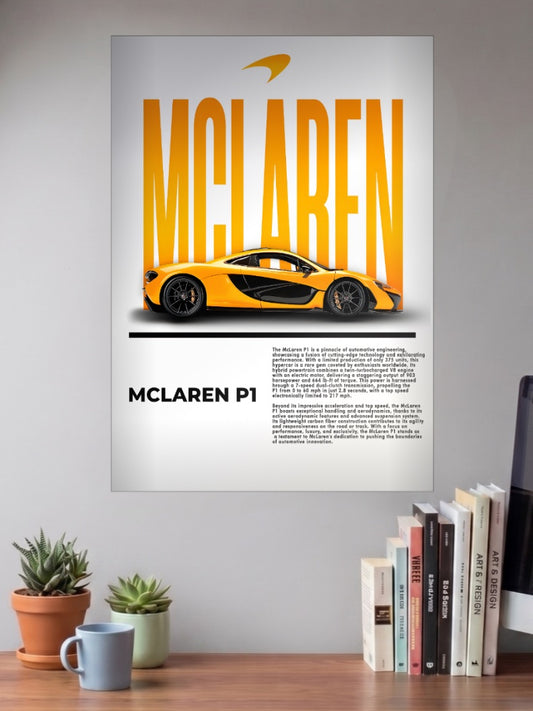 McLaren P1 Track Weapon Cars Poster